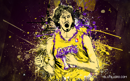 Fondo de pantalla de Pau Gasol de los Lakers