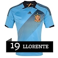 Camiseta de Llorente de la Selección Española Eurocopa 2012 Segunda Equipación
