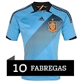 Camiseta de Fábregas de la Selección Española Eurocopa 2012 Segunda Equipación