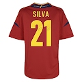 Camiseta de Silva de niño de la selección española Eurocopa 2012