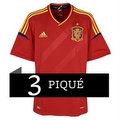 Camiseta de Piqué de la Selección Española Eurocopa 2012