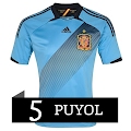 Camiseta de Puyol de la Selección Española Eurocopa 2012 Segunda Equipación
