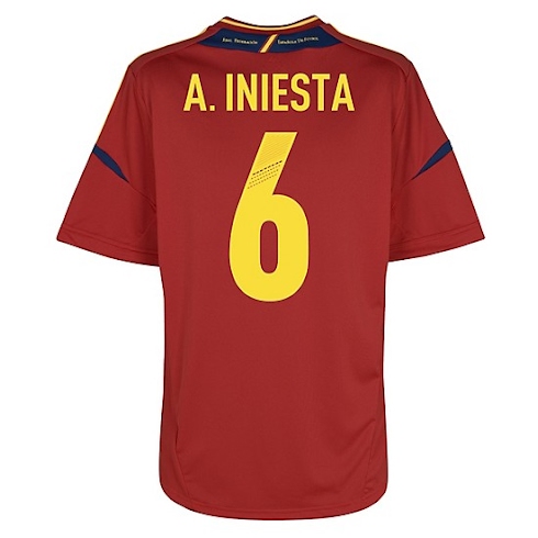 Camiseta de Iniesta de la Selección Española Eurocopa 2012