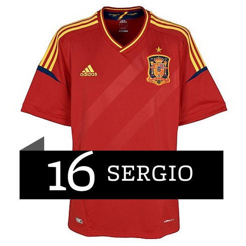 Camiseta de Sergio Busquets de la Selección Española Eurocopa 2012