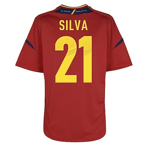 Camiseta de Silva de la Selección Española Eurocopa 2012