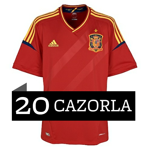 Camiseta de Cazorla de la Selección Española Eurocopa 2012