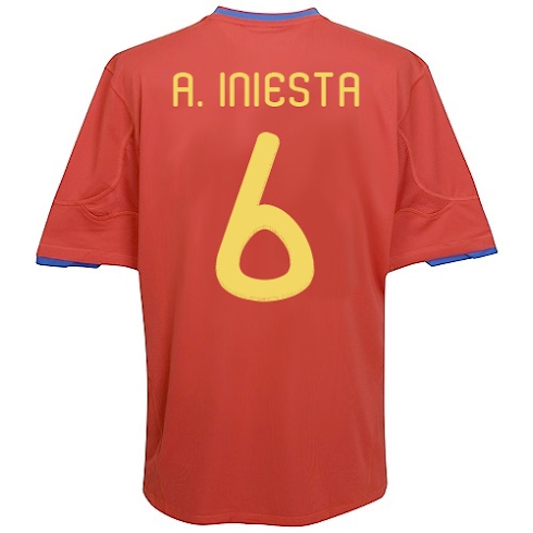 Camiseta de Iniesta de la Selección Española con la Estrella - EL UTILLERO