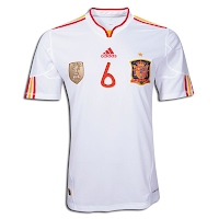 Camiseta de Iniesta Selección Española 2011 segunda equipación