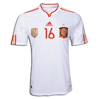 Camiseta de Busquets España 2011 segunda equipación