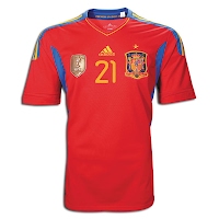 Camiseta de Silva de la selección española 2011
