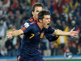 Camiseta de Villa de la Selección Española segunda equipación con Estrella
