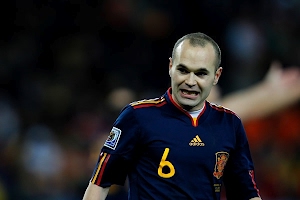 Camiseta de Iniesta de la Selección Española Segunda Equipación con Estrella