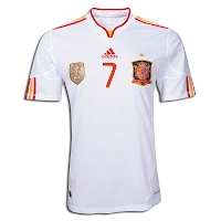 Camiseta de Villa Selección Española 2011 segunda equipación