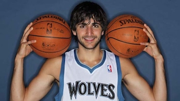 Camiseta de Ricky Rubio de los Timberwolves 2011/2012 Blanca