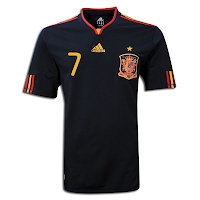 Camiseta de Villa de la Selección Española segunda equipación con Estrella