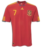 Camiseta de Villa de la Selección Española Mundial Sudáfrica 2010