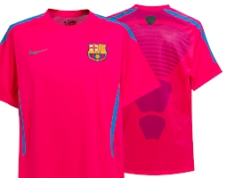 Camiseta rosa de entrenamiento del FC Barcelona Temporada 2010/2011