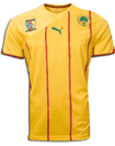 Camiseta de la segunda equipación de la selección de Camerún para el Mundial de Sudáfrica 2010