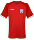 Camiseta de la segunda equipación de la selección de Inglaterra para el Mundial de Sudáfrica 2010