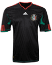 Camiseta de la segunda equipación de la selección de México para el Mundial de Sudáfrica 2010