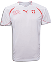 Camiseta de la segunda equipación de la selección de Suiza para el Mundial de Sudáfrica 2010