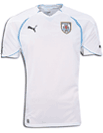 Camiseta de la segunda equipación de la selección de Uruguay para el Mundial de Sudáfrica 2010