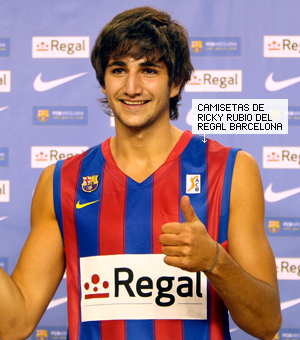 Camiseta de Ricky Rubio del Regal Barcelona 2010/2011